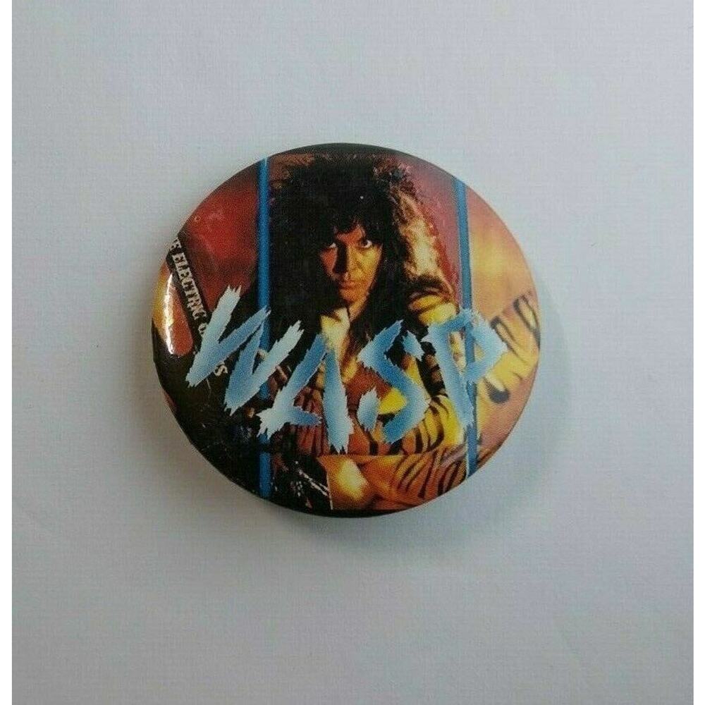 Wasp Band Vintage 1986 Badge Button Pin Pinback Heavy Metal Hard Rock Licensed